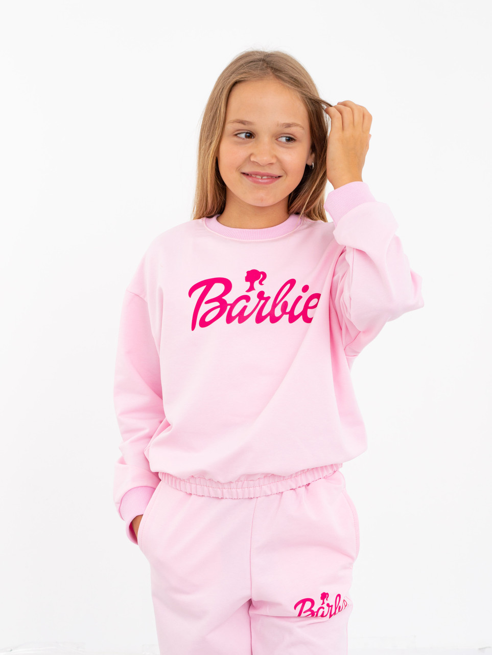 Спортивний костюм Підліток Barbie (двунитка) рожевий
