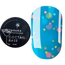 SAGA professional COCTAIL BASE 01 (блакитний з пластівцями), 13 мл