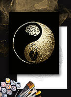 ЗОЛОТАЯ Картина по номерам "Art Millennium" АМ-0605 на холсте с золотыми акрил.красками "Инь-Янь" 40*50см