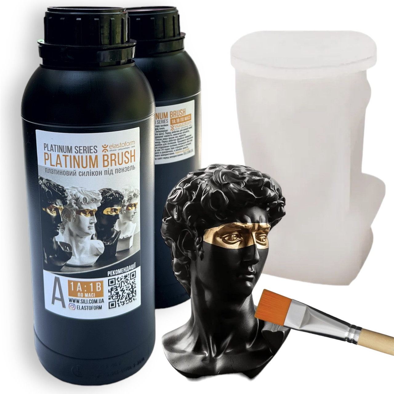 Силікон платиновий під пензель Platinum Series 30 Brush. Для оболонкових форм. Уп. 2 кг (690 грн\кг)