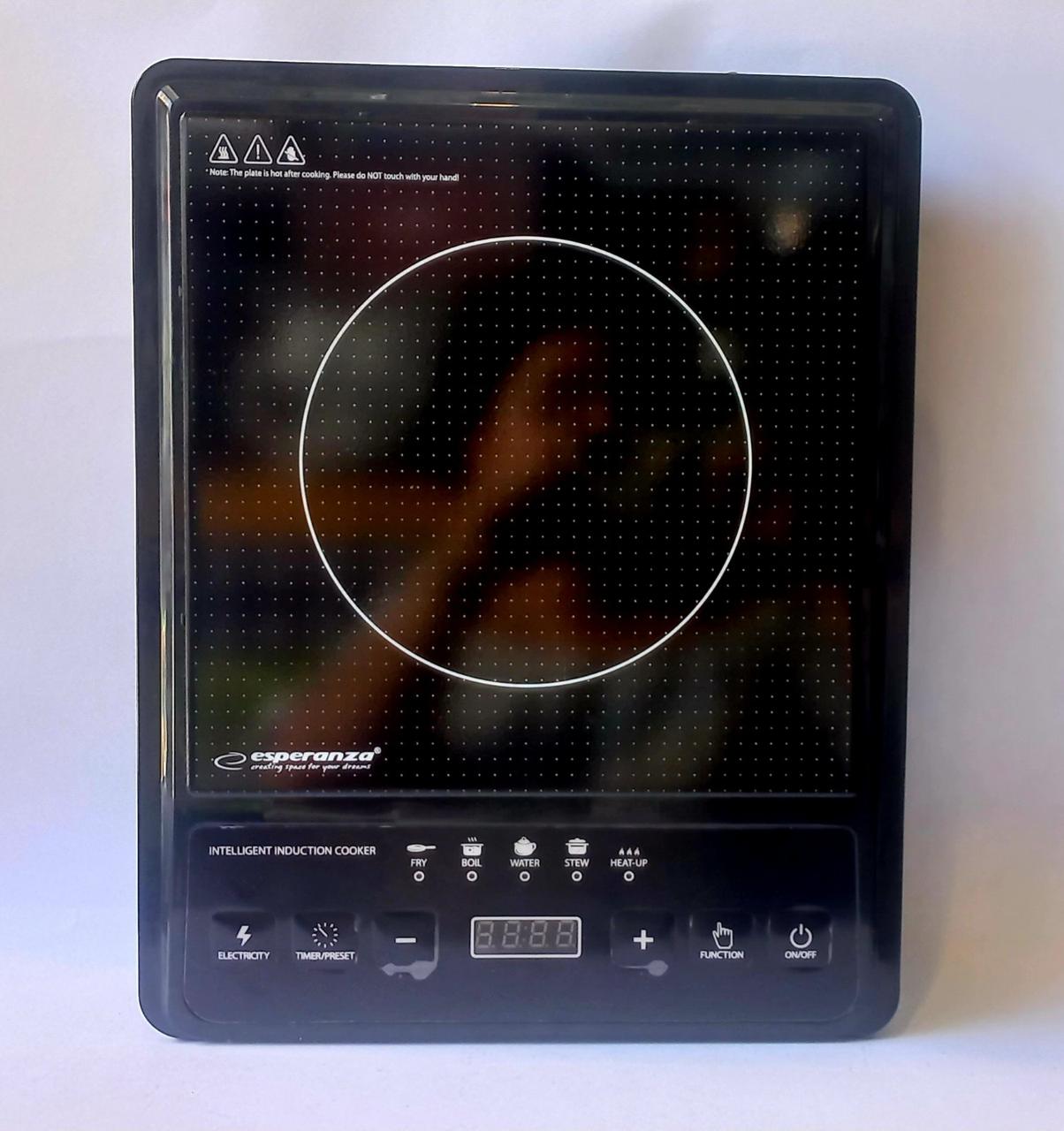 Індукційна плита Esperanza EKH005 чорна 2000 Вт - фото 1 - id-p1653758697