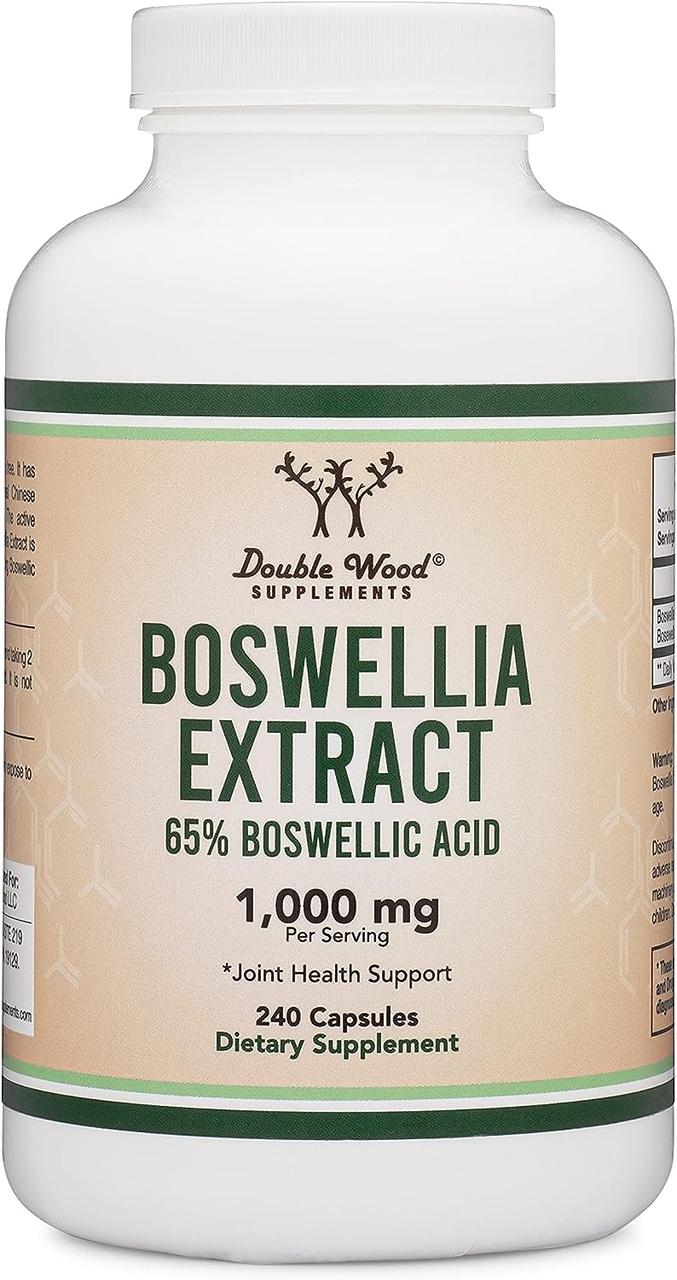 Босвелія Double Wood Boswellia 1000 mg (65% босвеллієвої кислоти), 240 capsules, фото 1