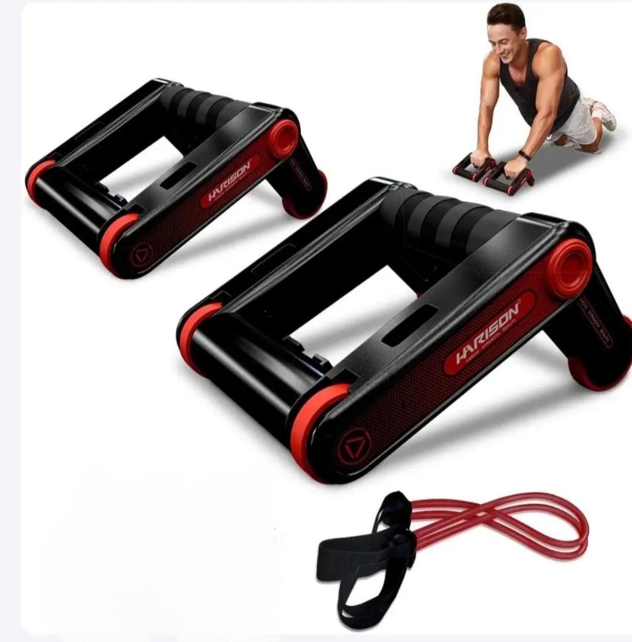 Тренажер для пресса и отжиманий AB roller push up 3 в 1/эспандер для укрепления всего тела