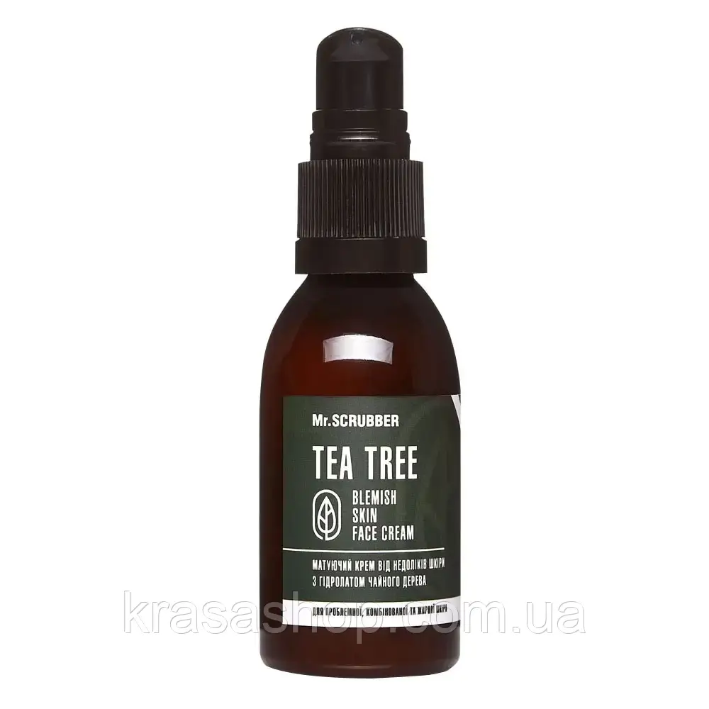 Mr.SCRUBBER - Крем для обличчя з гідролатом чайного дерева Blemish Skin Face Cream Tea Tree  (55 мл)