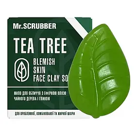 Mr.SCRUBBER - Мило для обличчя і тіла з олією чайного дерева Blemish Skin Face Clay Soap Tea Tree