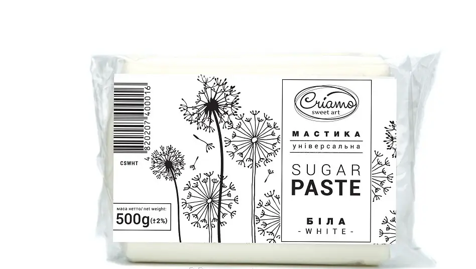 Мастика для тортів, для обтягування, універсальна біла Criamo, 500 г