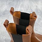 Жіночі осінні чоботи Veneta високі челсі з гумками з натуральної шкіри чорні на тракторній підошві, фото 8