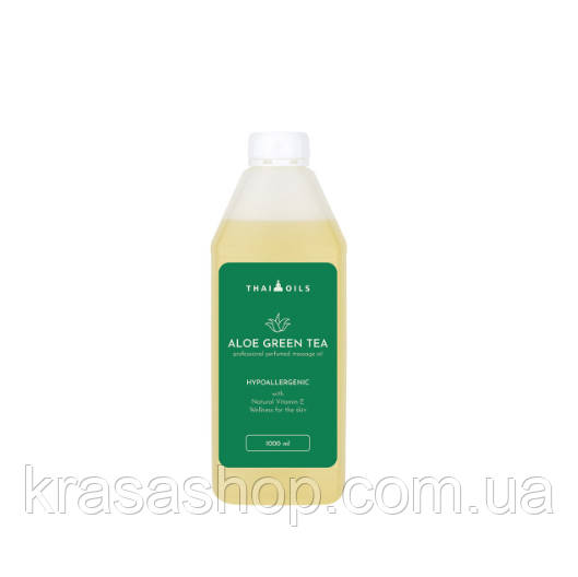 Масажна олія Thai Oils  Aloe green tea професійне, 1 літр