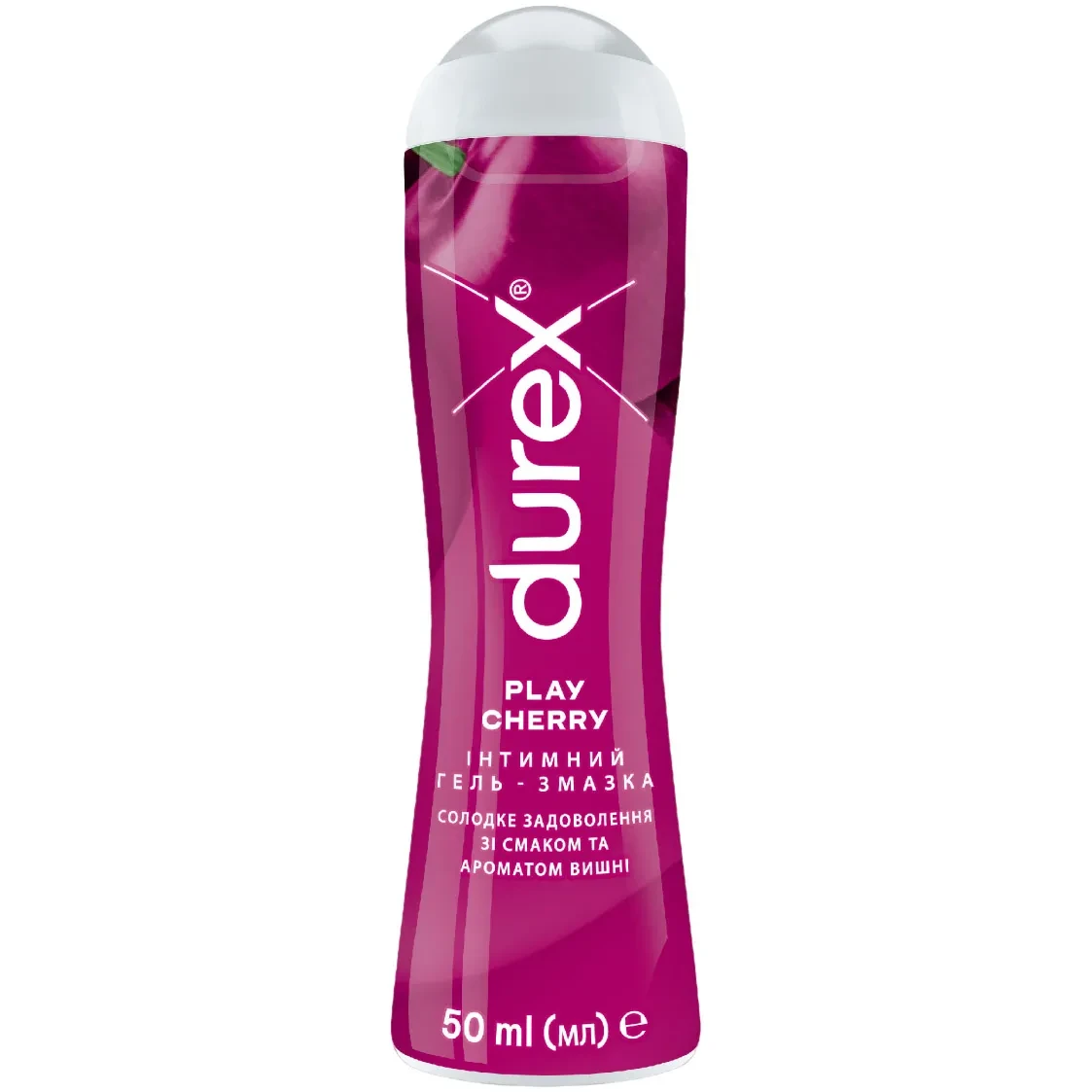 Інтимна гель-змазка Durex Play Cherry, зі смаком та ароматом вишні (лубрикант), 50 мл