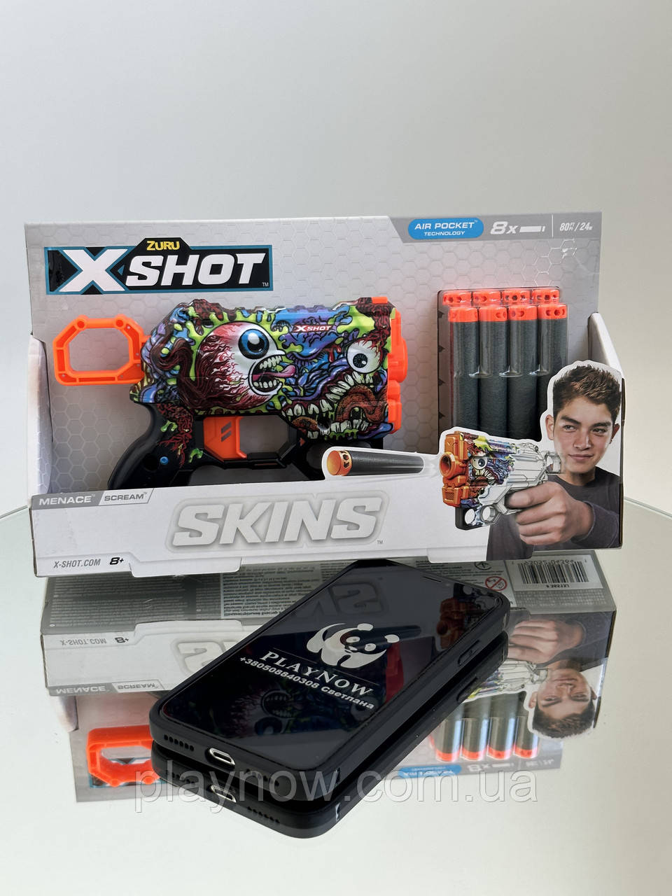 Дитячий швидкострільний бластер X-Shot Skins Menace Scream дитяча зброя