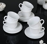 Сервиз чайный Trianon 12 предметный: 6 чашек 200 мл, 6 блюдец Luminarc.