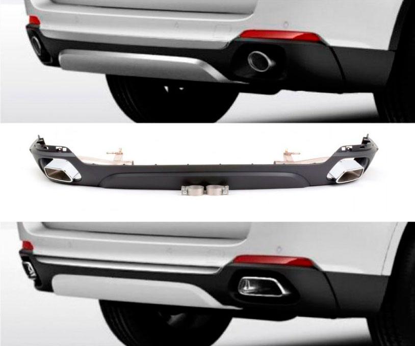 Дифузор M-tech з насадками для заднього бампера BMW X5 F15 (під стандартний бампер), фото 1