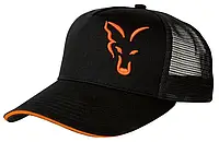 Кепка Fox black / Orange trucker