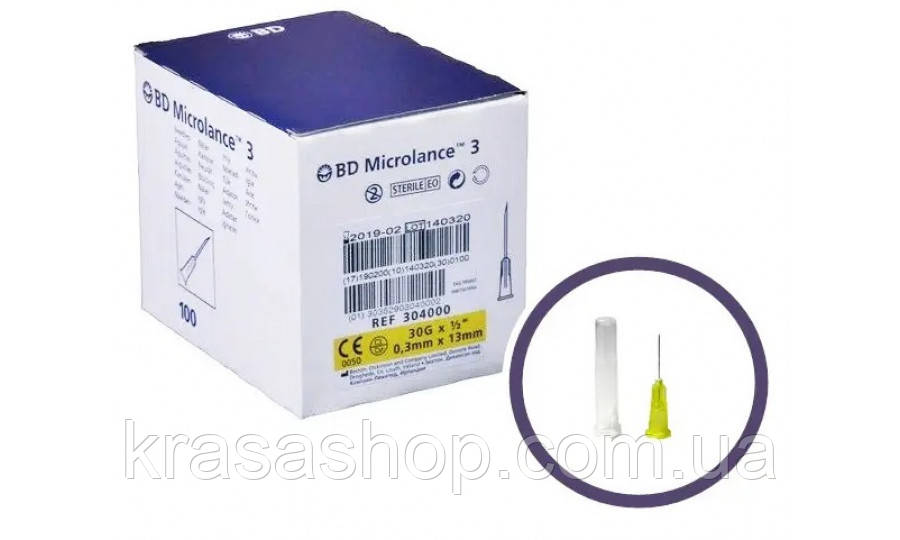 Голки BD Microlance-3 для мезотерапії  30G 0,3 х 13 мм (30G*13 mm)