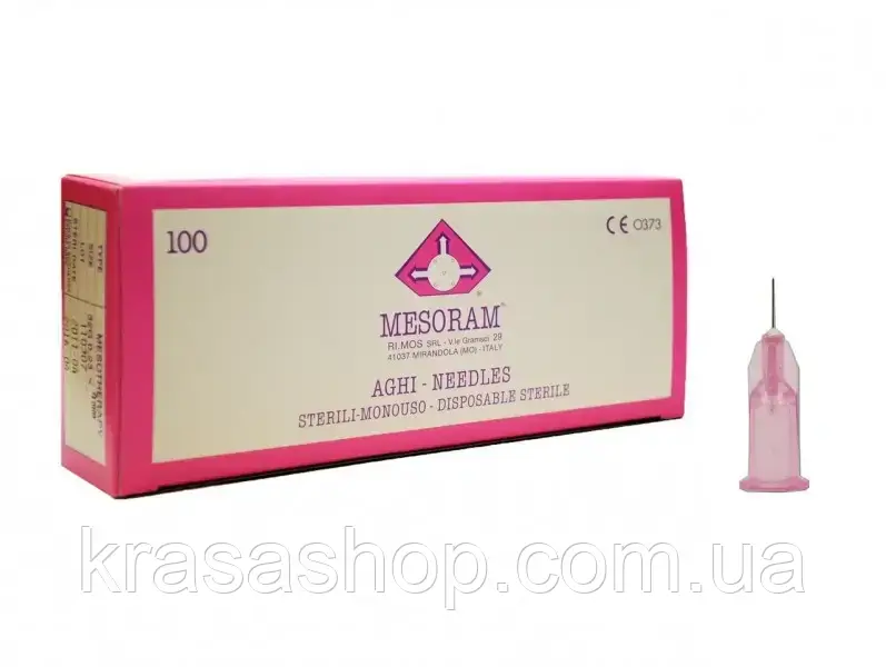 Голки Mesoram для мезотерапії 32G 0.23х4 мм Італія (32G*4 mm)