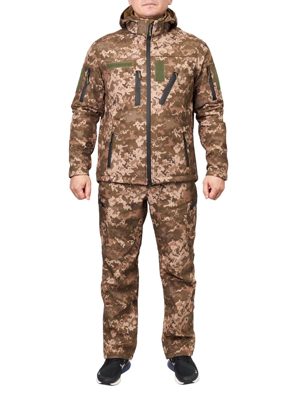 Костюм тактичний Soft Shell "Alligator" Піксель ММ-14 46, 48, 50, 52, 54, 56, 58