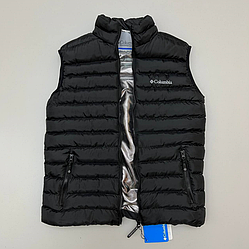Жилетка чоловіча Columbia Коламбія чорна безрукавка плащівка стьобана тепла термо на блискавці