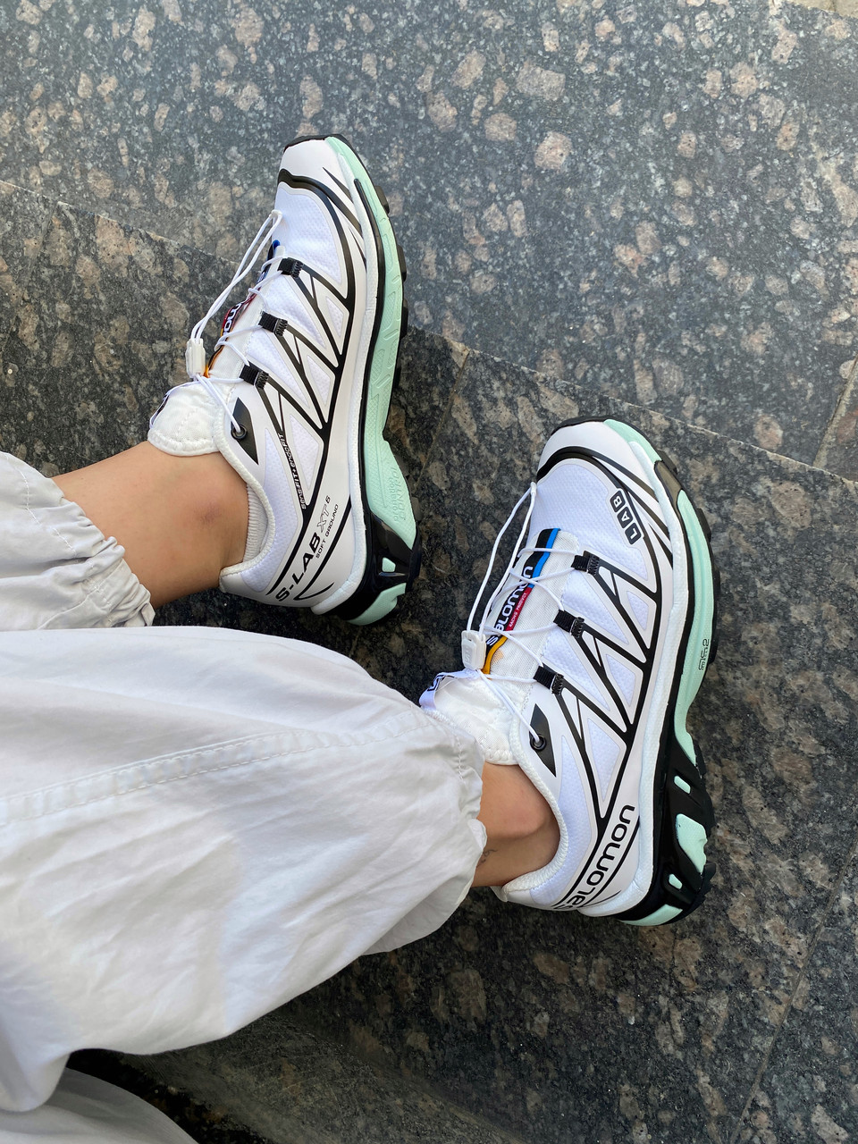 Salomon xt-6 LAB ホワイトスニーカー SALOMON XT-6 