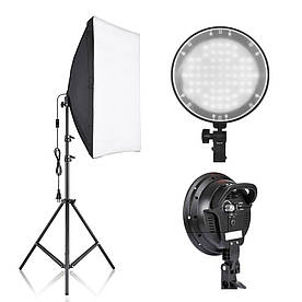 Постійне студійне LED-світло 45 Вт. софтбокс 50х70 см Prolighting 128 LED + Здатка 2 м.