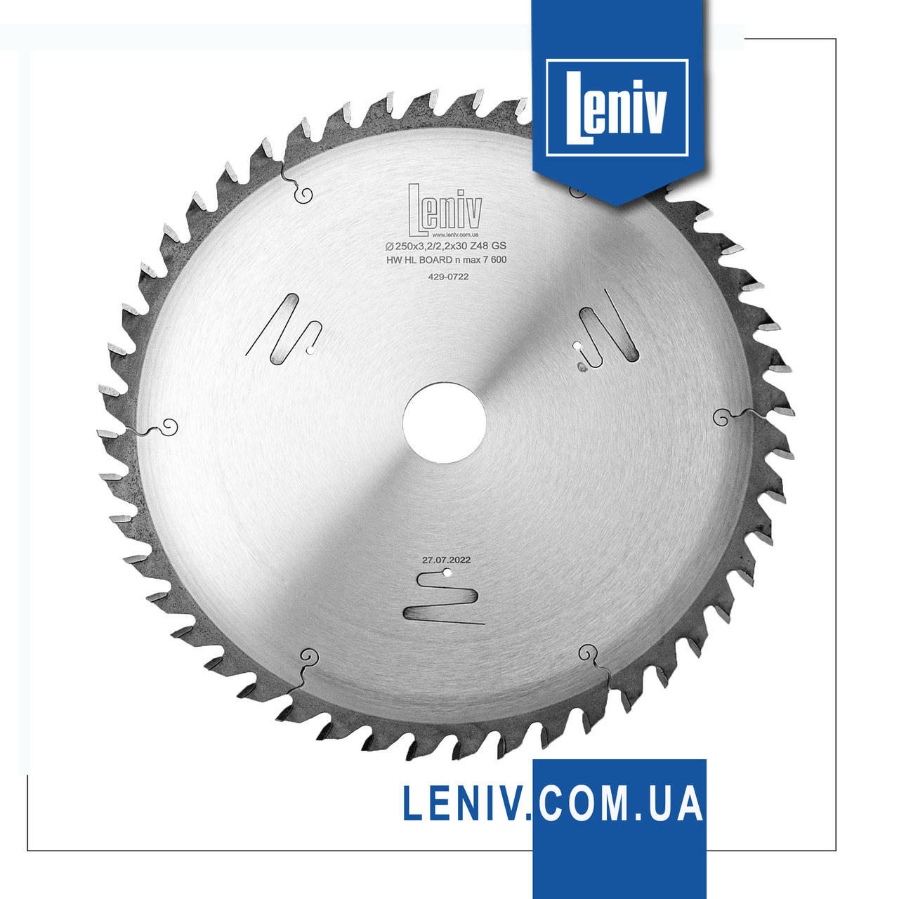 Пила дискова по дереву Leniv 250х30 z80 з твердосплавним зубом для форматно розкрійного верстата
