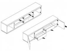 Тумба під телевізор Мія 550х2300х400мм бетон чорний + німфея альба Світ Меблів, фото 2