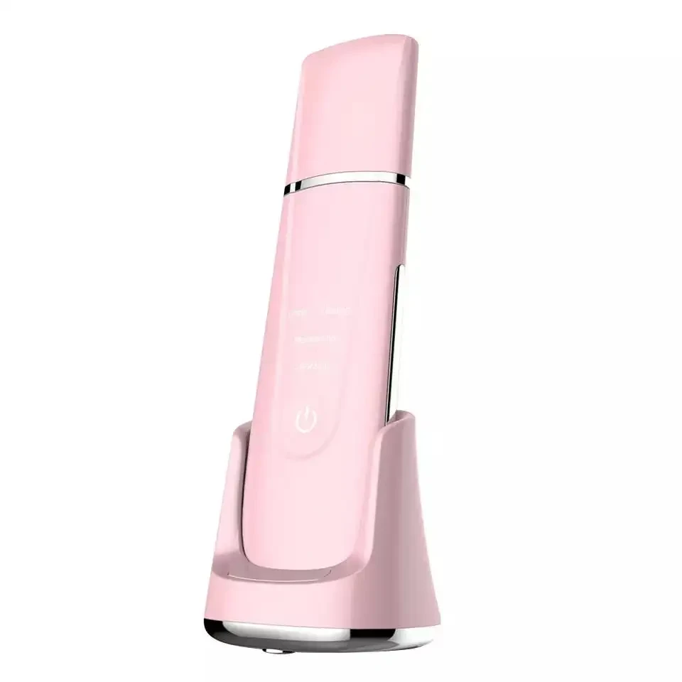 Ультразвуковий скрабер для чищення обличчя портативний Beauty Effect WAU-98i Pink