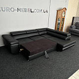 Новий розкладний диван чорного кольору, фото 3