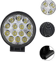 Світлодіодна LED-фара робоча 42 Вт, (3 Вт*14ламп) (SLstart) (тонкий радіатор), фото 3