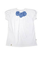 Блуза Smil 116 Белый-синий 114423