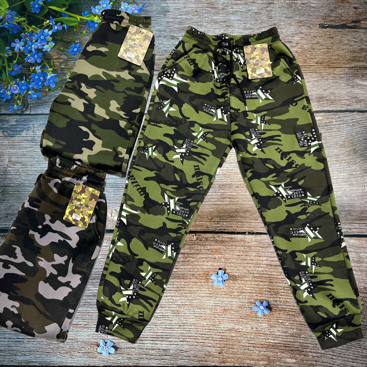 Камуфляжні штани з флісом для підлітка Розміри: 8,9,10,11 років (an16064), фото 1