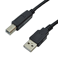 Кабель USB (шт.A- шт.В), для принтера, 1.8 м, 1 феррит, черный