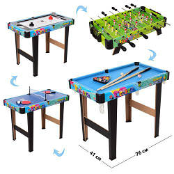 Настільна гра 4 в 1 6008-4 Білліард, футбол, теніс (пінг понг), хокей, столик на ніжках