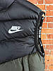 Чоловічий жилет безрукавка Nike Найк хакі чорна плащівка стьобана тепла якісна на блискавці Туреччина, фото 4