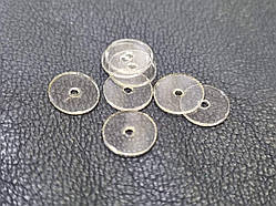 Дискові кріплення, ПЕТ. Діаметр 3 мм, товщина 0.7 мм. Комплект 10 шт.  Діаметр отвору 1 мм