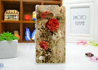 Чехол бампер из силикона для Nokia Lumia 720 с картинкой Розы