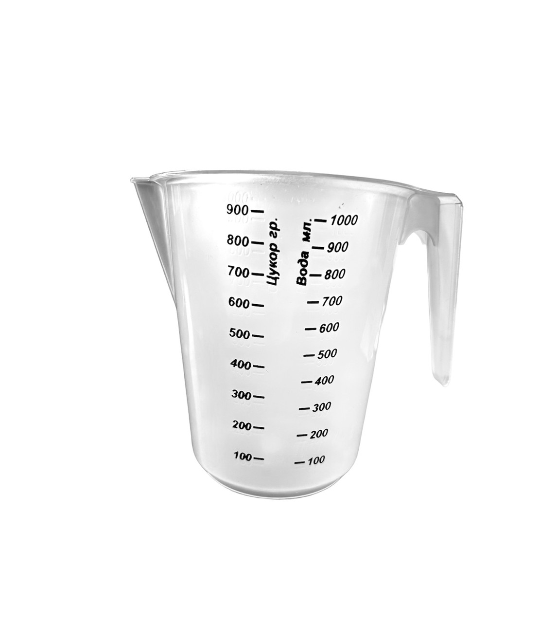 Кружка мірна 1л матова напівпрозора, фото 1