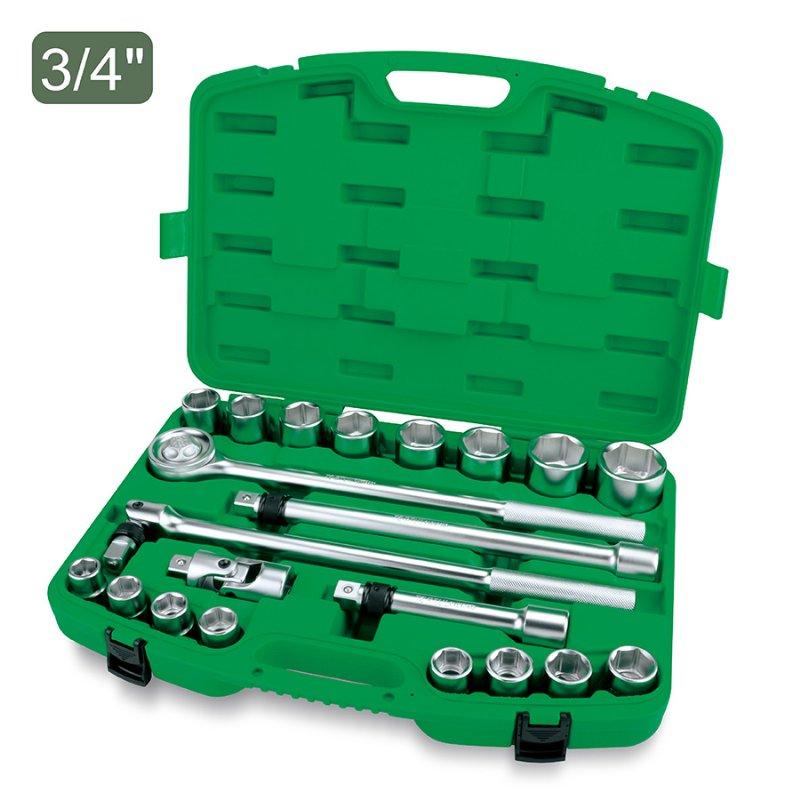 Набір торцевих головок 3/4" 21ед 6-гр в кейсі набір інструменту TOPTUL GCAI2102