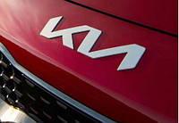 Шильдик эмблема надпись на капот/багажник KIA kia КИА цвет хром