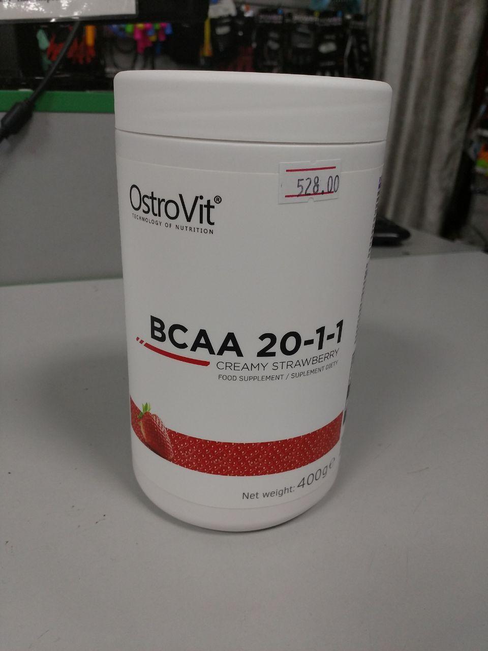 Амінокислоти BCAA 20-1-1 Ostrovit 400г крем полуниця