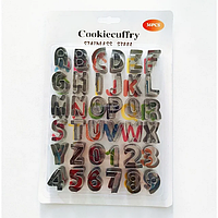 Набір металевих вирубок "Англійський алфавіт і цифри" В-128 арт. (7-48)