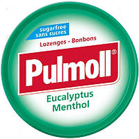 Леденцы Pulmoll Eucalyptus Menthol эвкалипт-ментол без сахара, 45 г, 10 шт/ящ