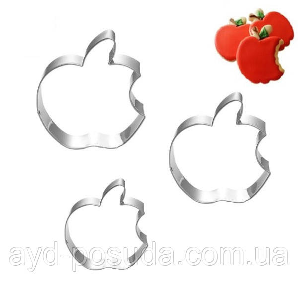 Набір металевих вирубок "Яблуко" 3PCS арт. 822-2-23