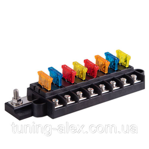 БЛОК ПРЕДОХРАНИТЕЛЕЙ НА 8ШТ / УНИВЕРСАЛЬНЫЙ (ID#1937391974), цена: 645 ...