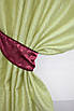 Уцінка! Шторки (270х170см.) з ламбрекеном і підхватами. Колір салатовий з бордовим. Код 073к 59-583, фото 3
