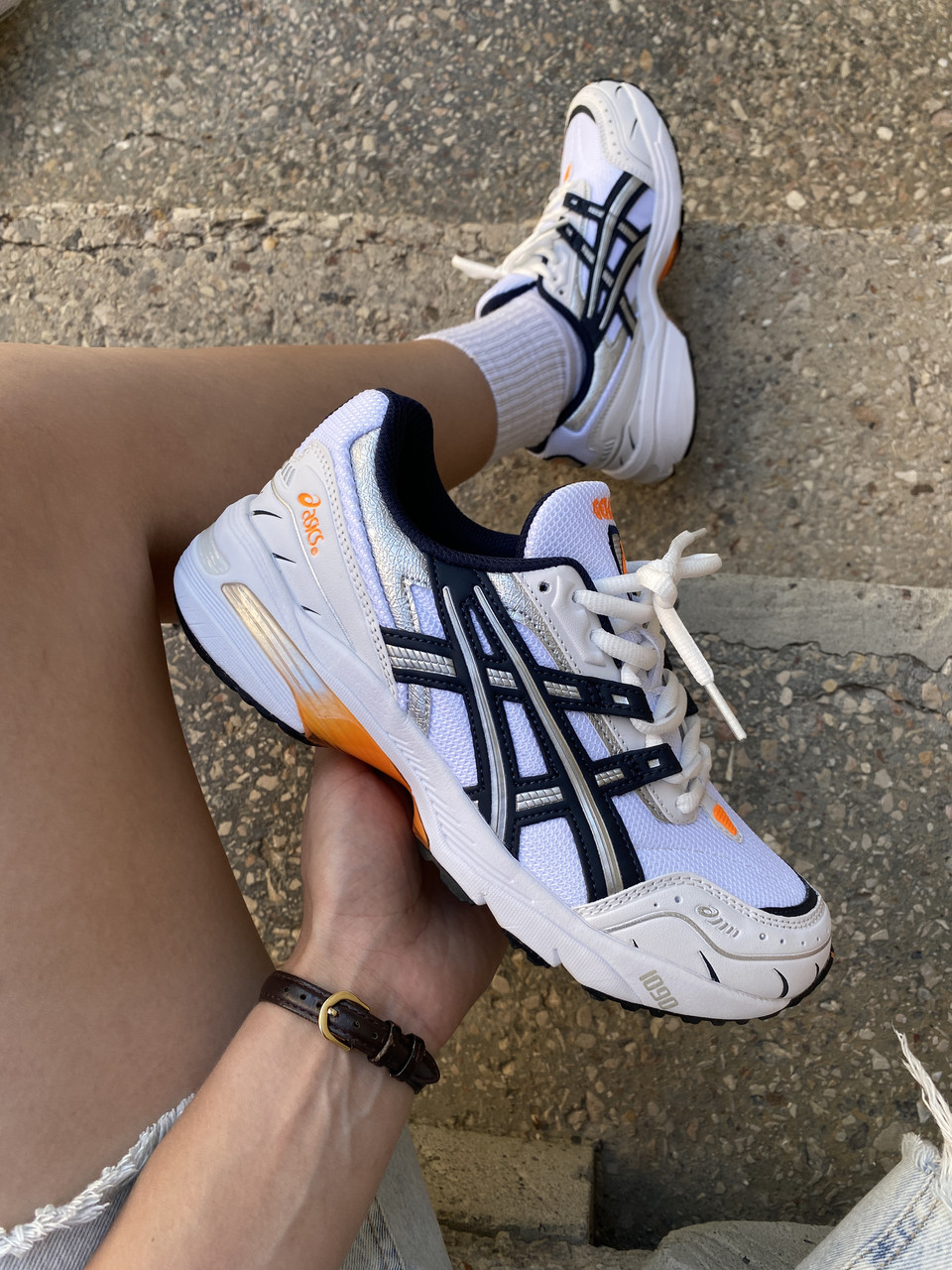 Жіночі Кросівки Asics Gel-1090 White Blue Orange 36-37-38-41