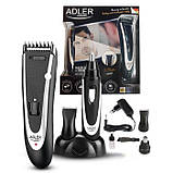 Машинка для стрижки акумуляторна + насадки Adler AD 2822 (до 45 хв роботи, лезо нержавіюча сталь), фото 3