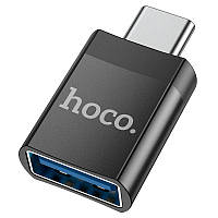 Перехідник адаптер Hoco UA17 OTG Type-C на USB зовнішній хаб для передавання даних і заряджання телефона планшета