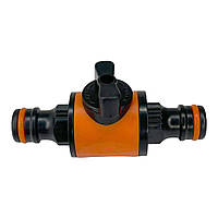 Двосторонній конектор із запірним краном для швидкознімання АР 1021, Aquapulse