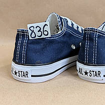 ЗНИЖКА! 38р (24см) Конверси СИНІ кросівки кеди в стилі Converse all star, фото 4