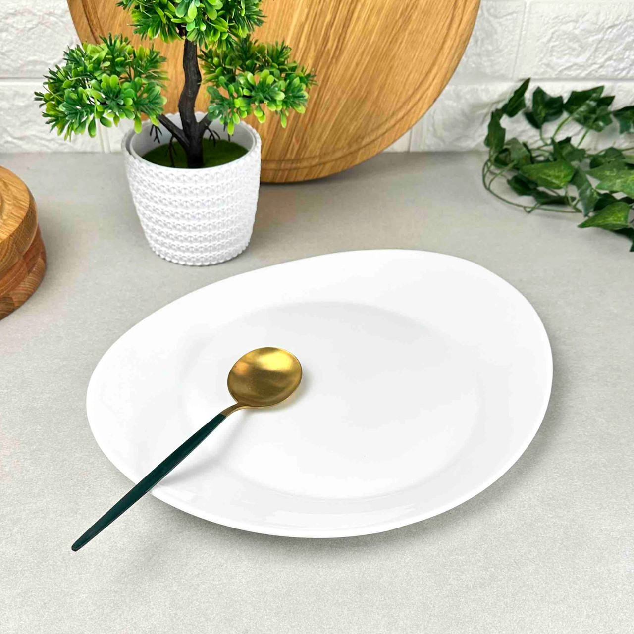 Плоске овальне блюдо для подачі Bormioli Prometeo 32 * 26 см, ресторанний посуд